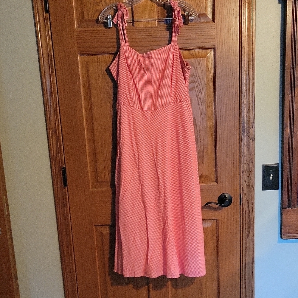 Draper James Red and White Checkered Dress